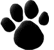 Black paw print