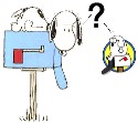 Snoopy and Dogbert sitting on mailboxes